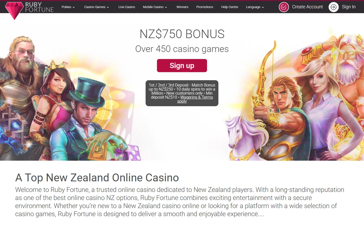 Ruby Fortune casino review NZ
